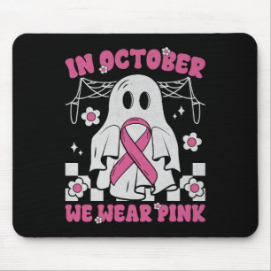 Mousepad Fantasma Cute do Guerreiro do Cancer de Mama Rosa 