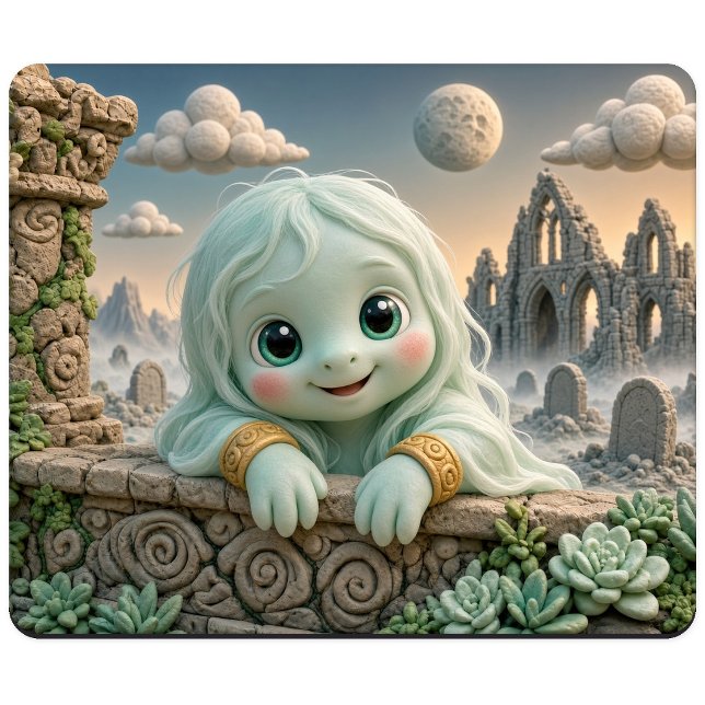 Mousepad Fantasma de Bebê Fofo, Mitológico (Criador carregado)