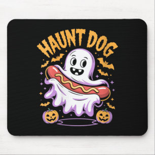 Mousepad Fantasma de cachorro engraçado de Halloween para m