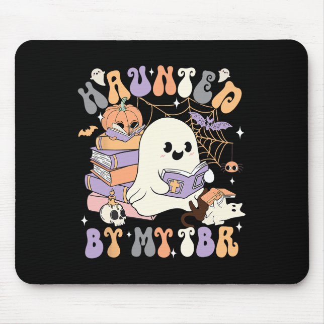 Mousepad Fantasma de Halloween Assombrado (Frente)