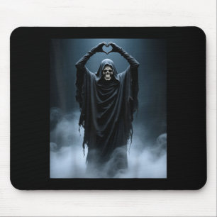 Mousepad Fantasma engraçado coração mãos rosto assustador h