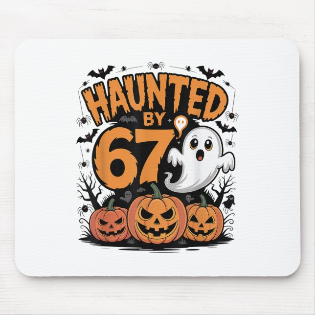 Mousepad Fantasma Engraçado T Abóbora Halloween - Assombrad (Frente)