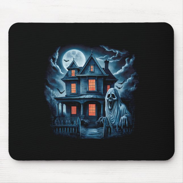 Mousepad Fantasma Fantasma Casa Fantasma Fria de Horror das (Frente)