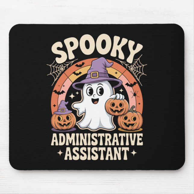Mousepad Fantasma Ghost Pumpkin Hallowe, em Instante, Spook (Frente)
