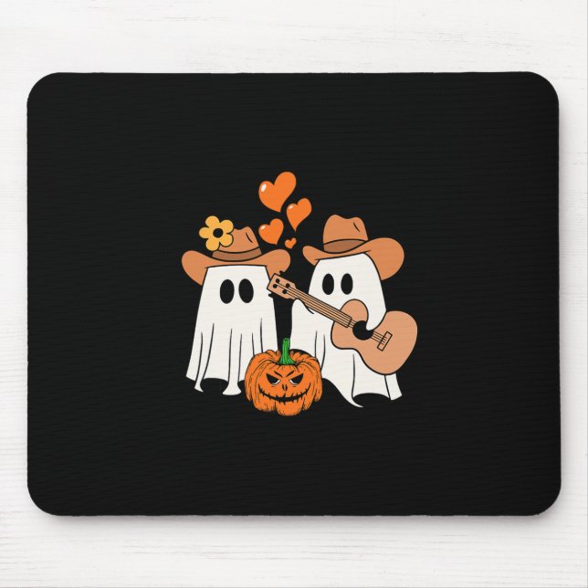Mousepad Fantasma Jogando Violão Para Os Amantes De Hallowe (Frente)