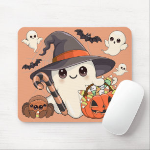 Mousepad Fantasma Kawaii de Halloween Fofo