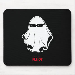 Mousepad Fantasma legal com óculos escuros pretos e Cobrir 