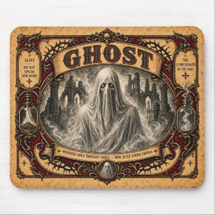 Mousepad Fantasma, Monstro de Circo Vintage