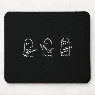 Mousepad Fantasma Tocando Violão Preguiçoso Halloween Diver