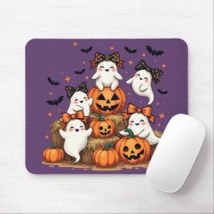 Mousepad Fantasmagóricos Fantasmas de Halloween em Laços Co
