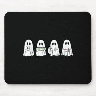 Mousepad Fantasmas de Halloween Jogando Mahjong Jogo da Tem