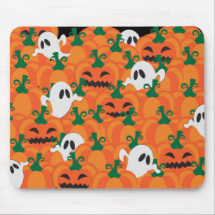 Mousepad Fantasmas de Halloween Pomar de Abóbora Assombrada