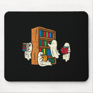 Mousepad Fantasmas Lendo Livros Professor Halloween Bibliot