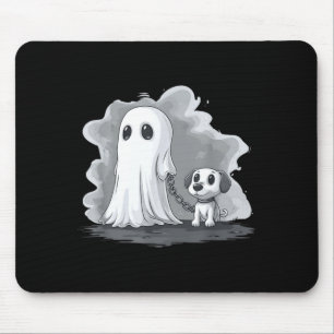 Mousepad Fantasmas segurando cachorrinho, fantasia engraçad