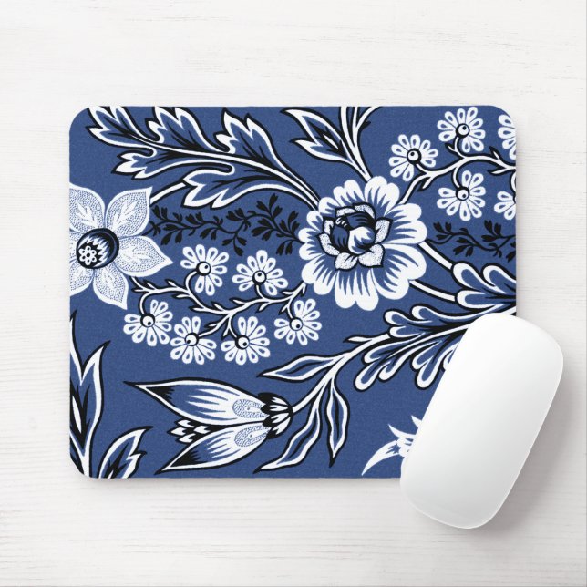 Mousepad Fantastic Flowers (Blue) Fine Art (Com mouse)
