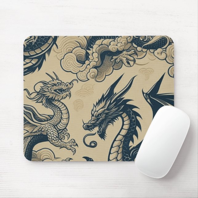 Mousepad Fantasy Antiquados Dragões (Com mouse)