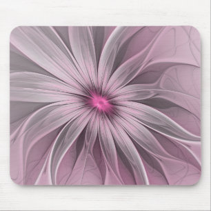 Mousepad Fantasy Flower Abstrato Plum Floral Arte Fractal