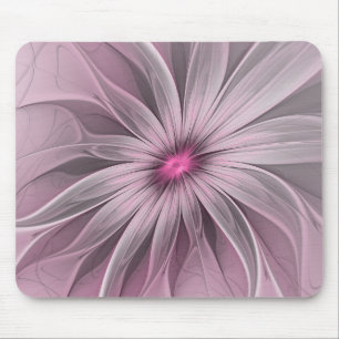 Mousepad Fantasy Flower Abstrato Plum Floral Arte Fractal