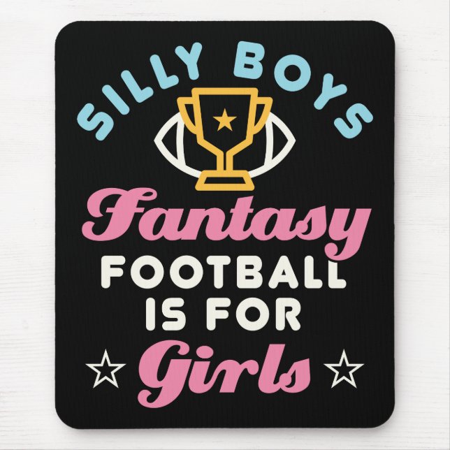 Mousepad Fantasy Football for Girls Engraçado FFL Women (Frente)