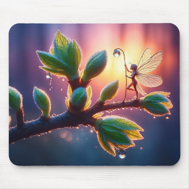 Mousepad Fantasy macro photography of tiny forest sprite (Frente)