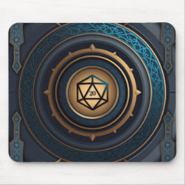 Mousepad Fantasy Polyhedral D20 Dice Tabletop RPG