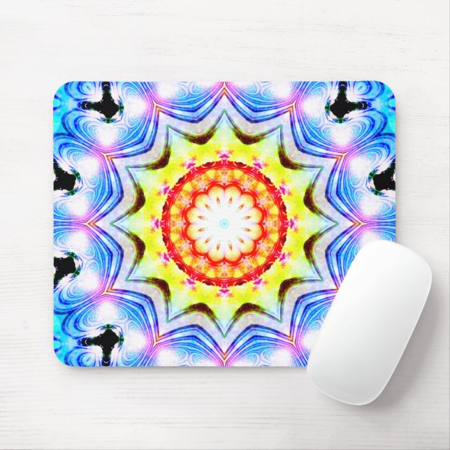 Mousepad Fantasy Priest Mage Magical Vibrant Mandela (Com mouse)