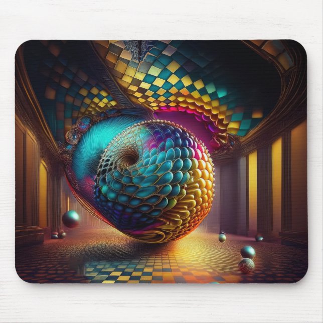 Mousepad Fantasy Sphere in Checkerboard Hall (Frente)
