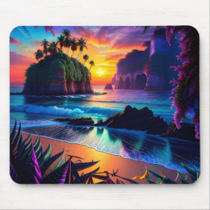 Mousepad Fantasy Tropical Beach Three