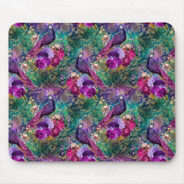 Mousepad Farinha de Peacock Rosa Púrpura (Frente)
