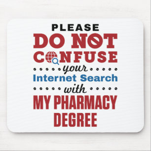 Mousepad Farmacêutico Engraçado Citando Diploma