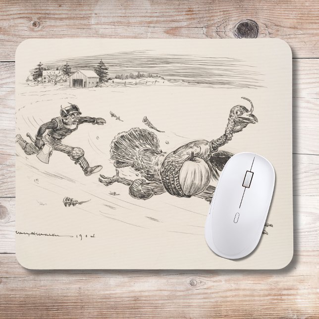 Mousepad Farmer perseguindo a Turquia - William Walker (Criador carregado)