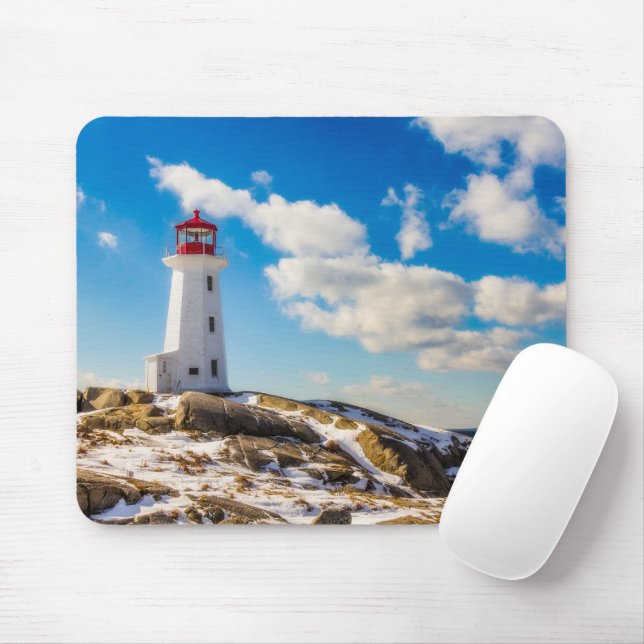 Mousepad Faróis | Cove Nova Escócia da Peggy (Com mouse)