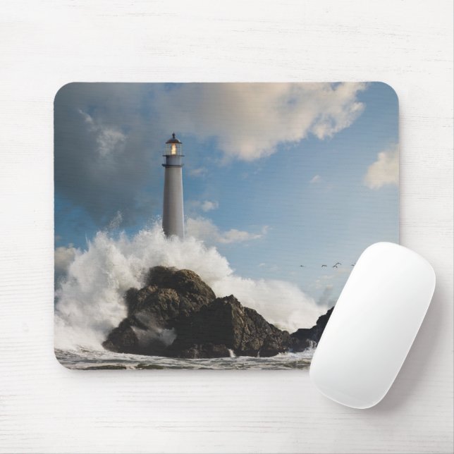 Mousepad Faróis | Farol Com Ondas De Cruzamento (Com mouse)