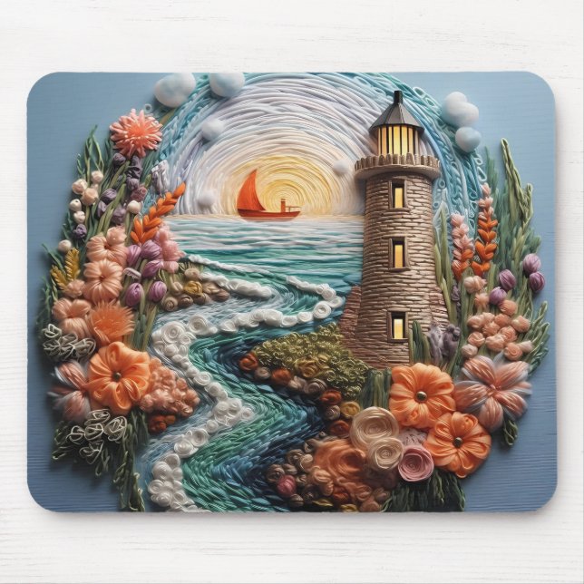 Mousepad Farol 3D e Sunset de compartimento (Frente)