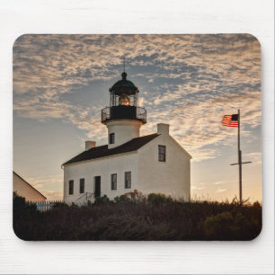 Mousepad Farol ao pôr do sol, Califórnia