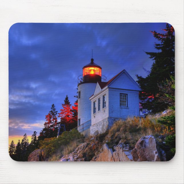 Mousepad Farol baixo do porto, Maine (Frente)