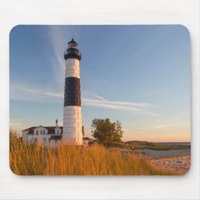 Mousepad Farol Big Sable Point no Lago Michigan 3 (Frente)