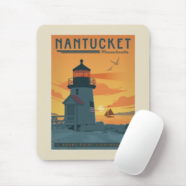 Mousepad Farol Brant Point | Mães Nantucket (Com mouse)