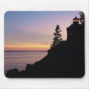 Mousepad Farol de Bass Harbor na Ilha Mt. Desert,