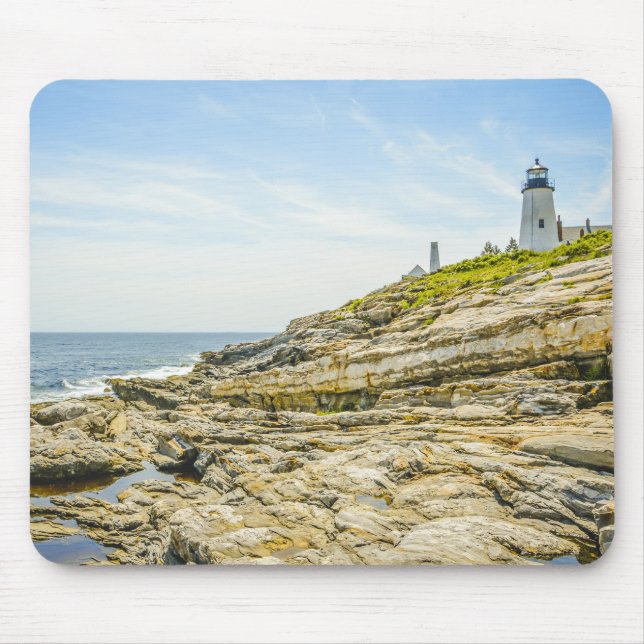 Mousepad Farol de Pemaquid Point Maine e Oceano (Frente)