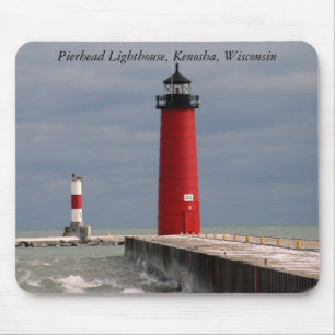 Mousepad Farol de Pierhead, Kenosha, Wisconsin