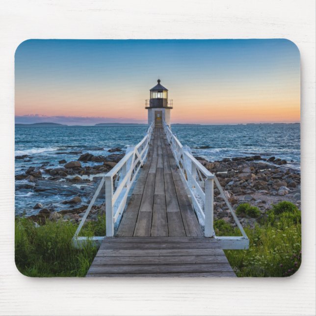 Mousepad Farol do ponto de Marshall no por do sol (Frente)