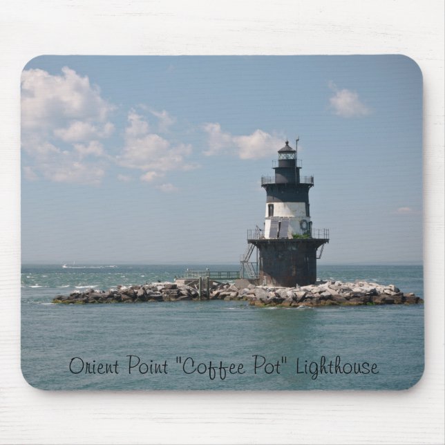 Mousepad Farol do pote café" do ponto de Oriente do " (Frente)