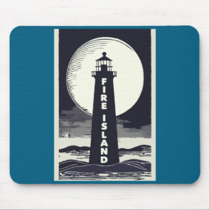 Mousepad Farol Fire Island Nova York Lua 
