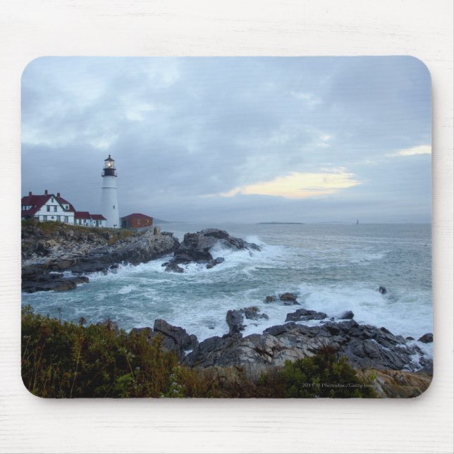 Mousepad Farol principal de Portland no nascer do sol (Frente)