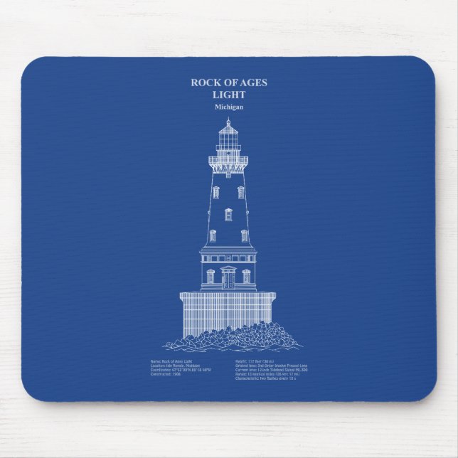 Mousepad Farol Rock of Ages - Michigan - AD (Frente)