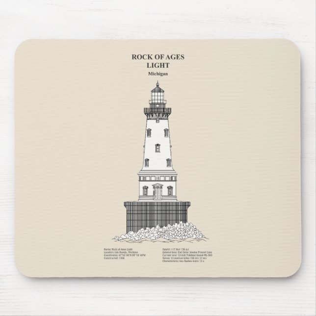 Mousepad Farol Rock of Ages - Michigan - SBD (Frente)