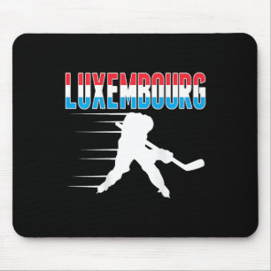 Mousepad Fãs de hóquei no gelo do Luxemburgo Camisa Luxembu