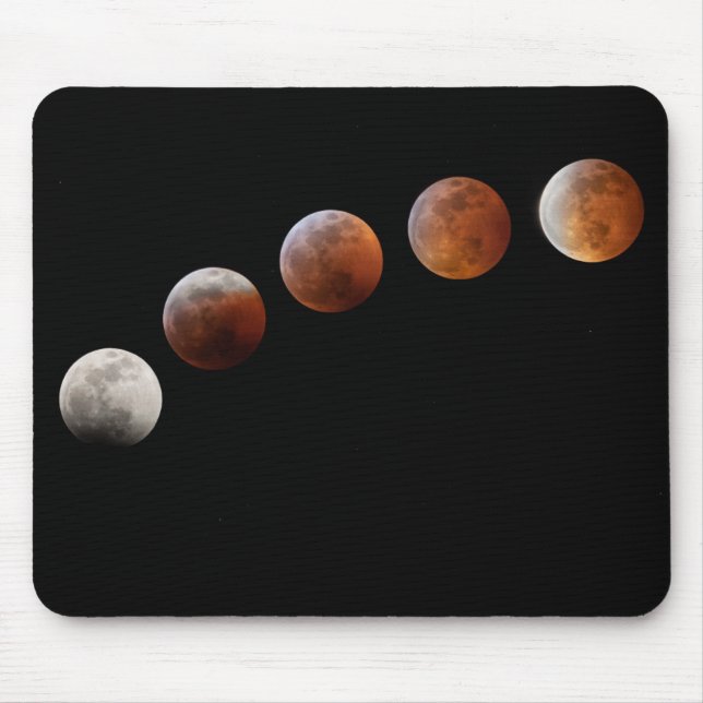 Mousepad Fases da Lua Cheia Eclipse Lunar Total | Colorado (Frente)