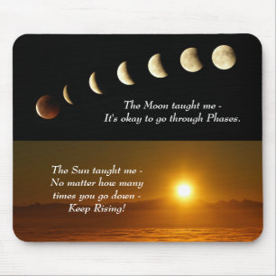 Mousepad Fases da Lua Citação Inspirativa